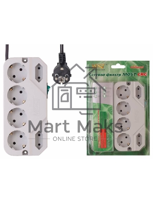 Сетевой фильтр Most СRG 2м (6 розеток) белый (коробка)
