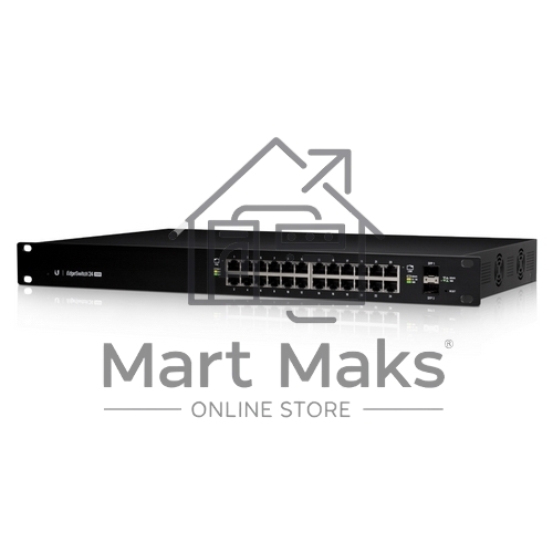Коммутатор [ES-24-250W EU] Ubiquiti EdgeSwitch 24-250W 24 порта, раздача питания 24/48В на всех портах, суммарная мощность 250W