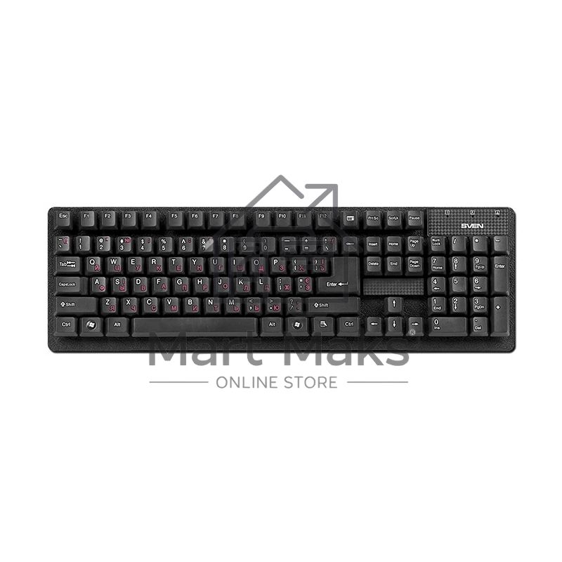 Клавиатура Keyboard SVEN Standard 301 USB чёрная SV-03100301UB