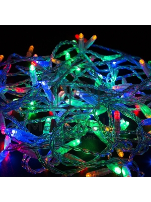Гирлянда Neon-night Нить 10м, постоянное свечение, прозрачный ПВХ, 24В, цвет: Мультиколор