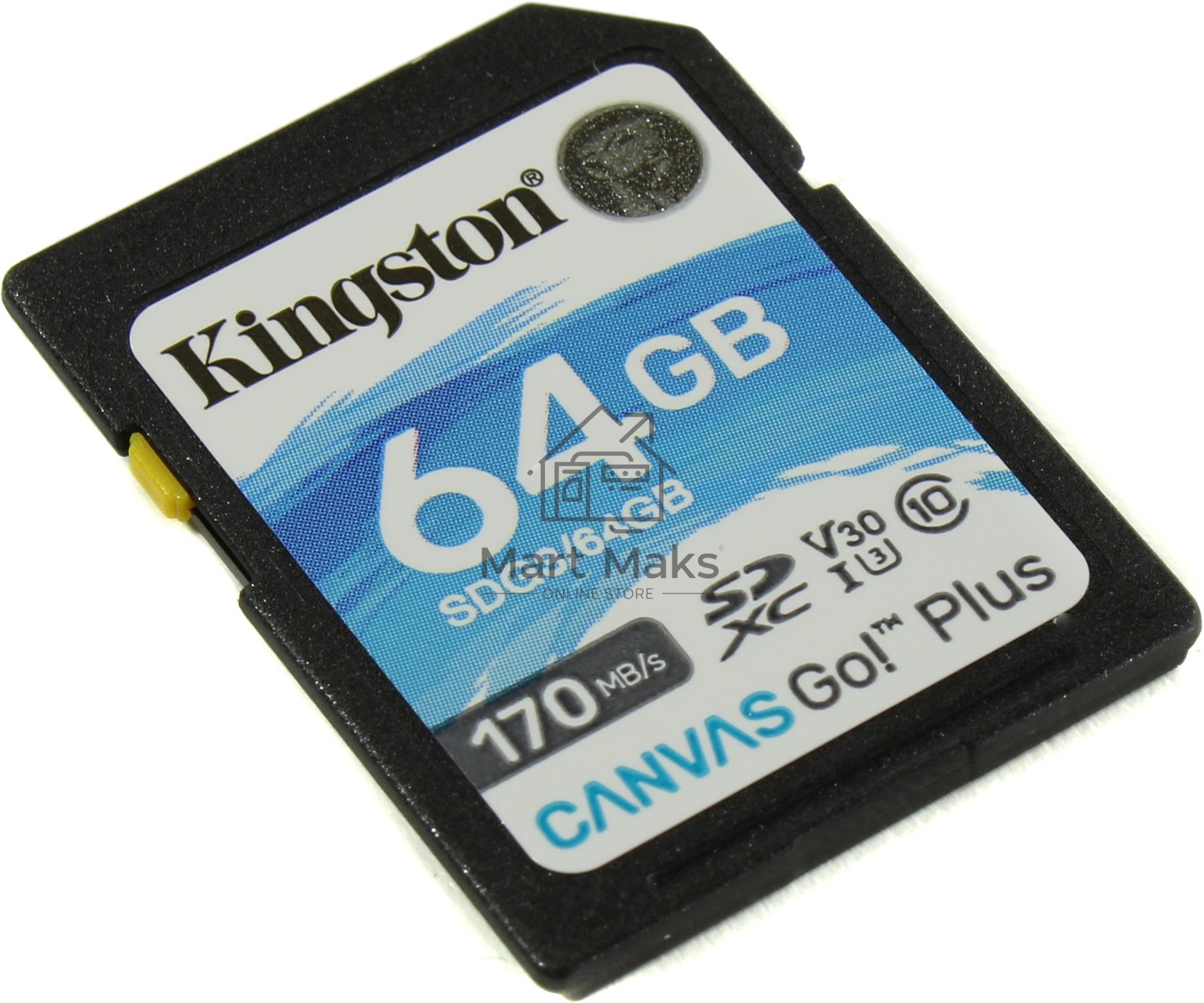 Флеш карта Kingston 64GB SDXC Canvas Go Plus 170R C10 UHS-I U3 V30 EAN: 740617301397