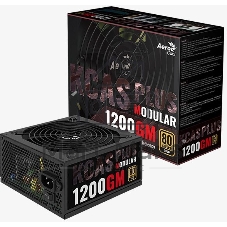 Блок питания Aerocool/Formula KCAS PLUS 1200GM V2, 1200Вт, 80 PLUS Gold, модульный, 140мм, черный