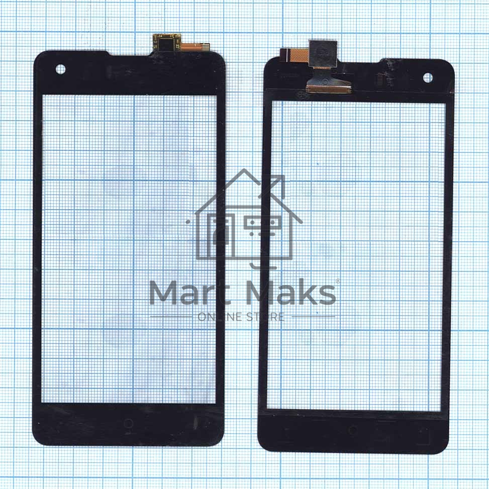 Сенсорное стекло (тачскрин) для Highscreen Omega Prime S, черное