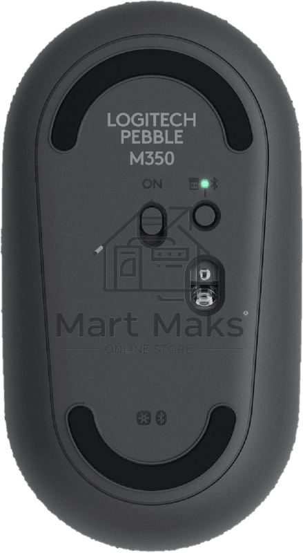 Мышь беспроводная Logitech Pebble M350 графитовый, 1000 dpi, радиоканал, Bluetooth, USB, кнопки - 3