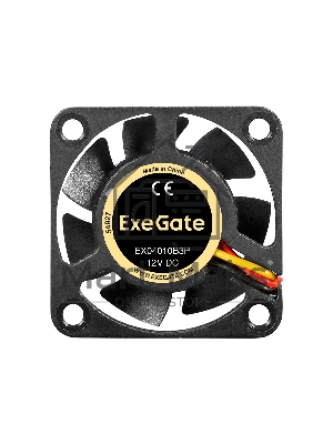 Вентилятор для корпуса ExeGate EX04010B3P черный, 40 мм, 5500 об/мин, 26 дБ, 3 pin