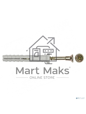 Дюбель-гвоздь KRANZ грибовидный бортик, полипропилен 6х40, пакет (100 шт./уп.)