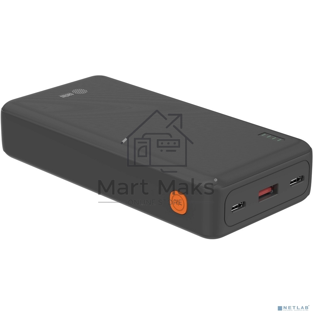 Портативный аккумулятор Cactus CS-PBFSDA-20000 20000mAh 4.5A USB-A/2xUSB-C черный