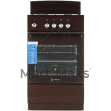 Плита газовая De Luxe 5040.48Г (Щ) 014 коричневый, конфорок 4 шт, духовка 46 л, 50 см x 85 см x 50 см
