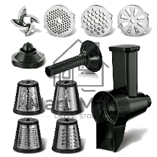 Мясорубка электрическая HOLT HT-MG-010 серый, 3300 Вт, 3.5 кг/мин, реверс, насадки - 4