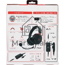 Гарнитура Bloody M590i Sports красный-чёрный, проводная, USB
