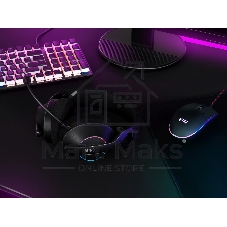 Гарнитура Acer OHR400 чёрный, беспроводная + проводная, USB/mini jack 3.5 мм, до 45 ч, подсветка