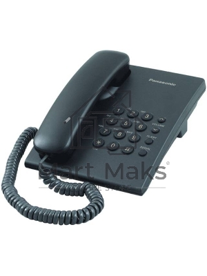 Телефон проводной Panasonic KX-TS2350RUB черный повтор номера, регул-ка громкости, кр.на стену