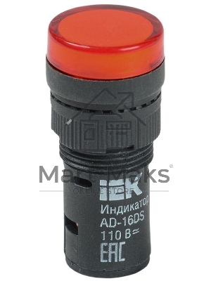 Арматура светосигнальная AD-16DS 24В AC/DC красн. ИЭК BLS10-ADDS-024-K04-16