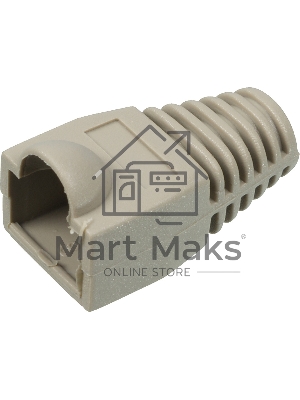 Защитные колпачки для кабеля 6,0мм cat.5, на соединение коннектора с кабелем, серый, 100 шт. в пчк