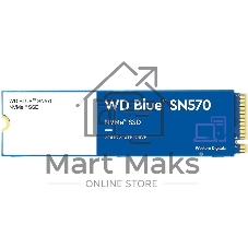 Накопитель SSD Western Digital WD Blue SN570 WDS100T3B0C 1ТБ M2.2280 NVMe PCIe Gen3 8Gb/s