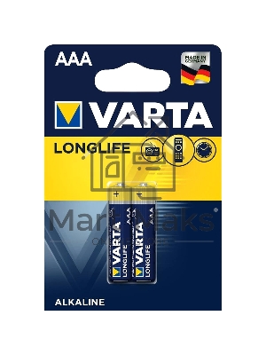 Батарейки VARTA Long Life AAA блистер 2 04103101412 