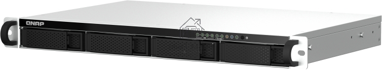 Сетевое хранилище SMB QNAP TS-464eU-8G NAS 4 HDD trays, rackmount 1U, 1 PSU. 4-core Intel Celeron N5105/N5095 2.0-2.9 GHz, 8 GB RAM, 2x2.5GbE, 2xUSB 3.2 Gen 2 (10Gbps), 2xUSB 2.0, 1xHDMI, 2xM.2 PCIe Gen 3 x1 slots, W/o rail kit RAIL-B02