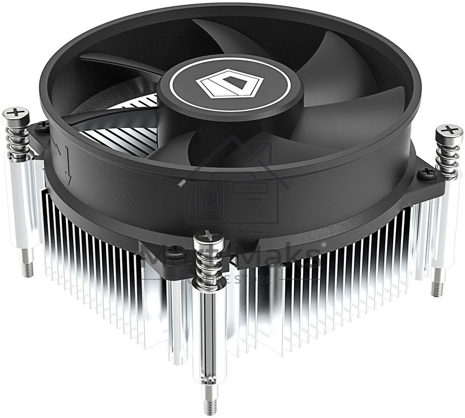 Кулер ID-COOLING DK-19 PWM серебристый/черный 92мм алюминий 2200rpm 26db 4-pin 95W 55мм