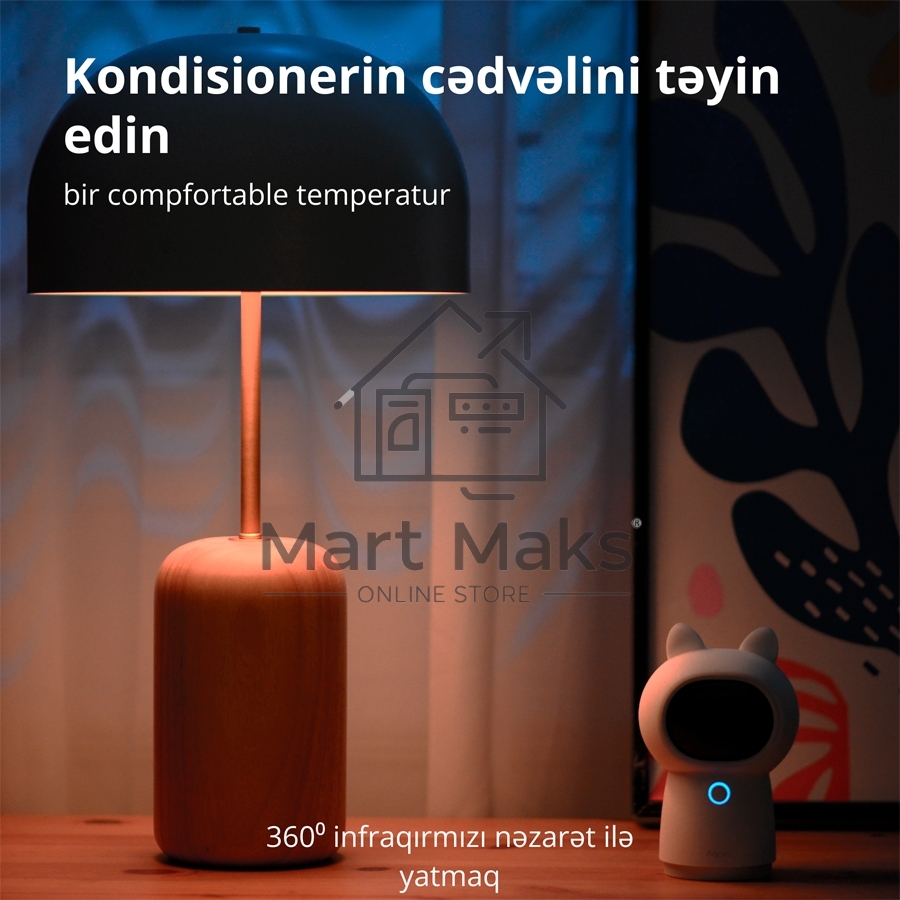 Камера AQARA Camera Hub G3/Камера+ управления/Управление жестами/Камера 360/2K 2304х1296p/Протокол связи:Zigbee/WiFi/Питание:USB-C/ Цвет белый CH-H03