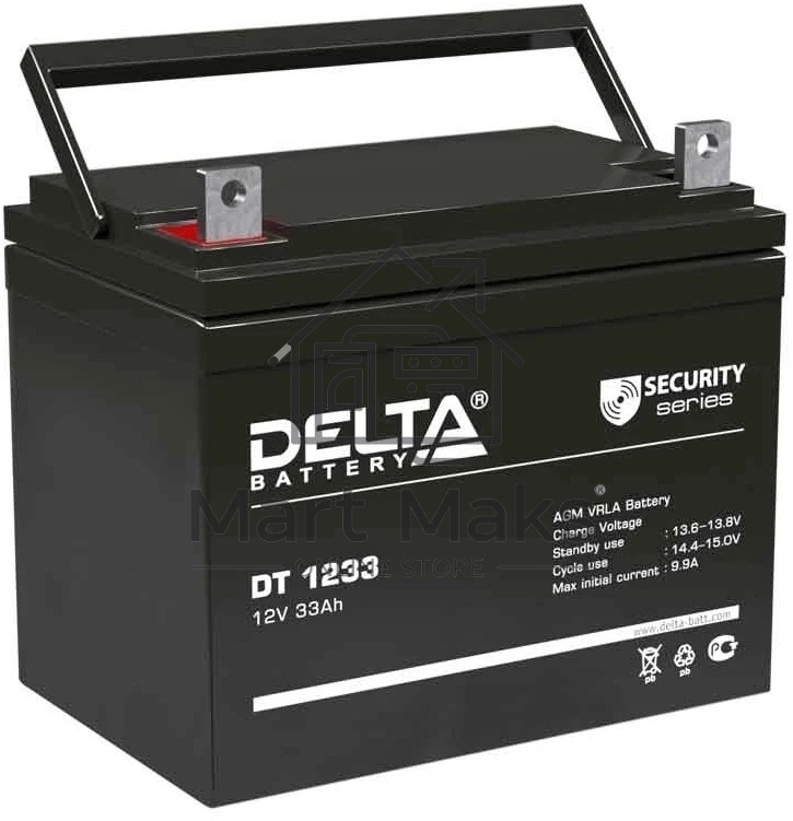 Батарея Delta DT 1233 (33 А\ч, 12В) свинцово- кислотный аккумулятор