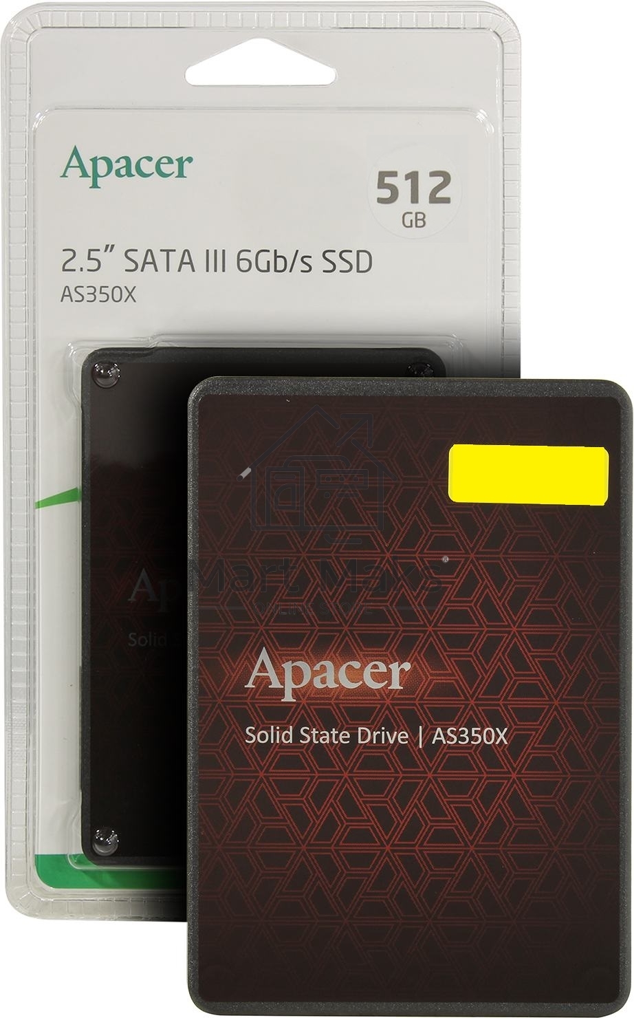 Накопитель SSD Apacer AS350X, 512Gb, 2.5