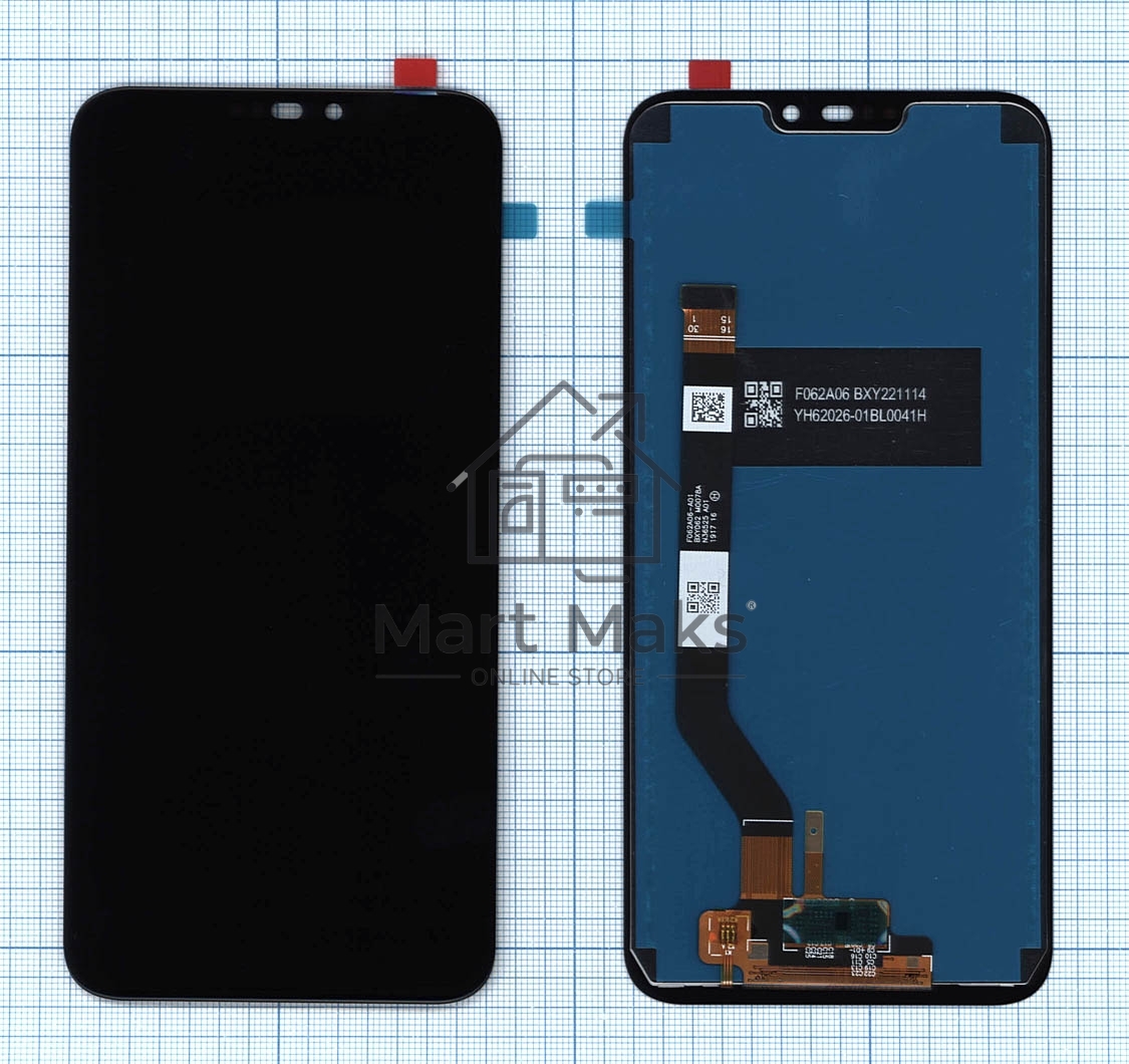 Дисплей для Honor 8C, Asus Zenfone Max (M2) ZB633KL в сборе с тачскрином, черный