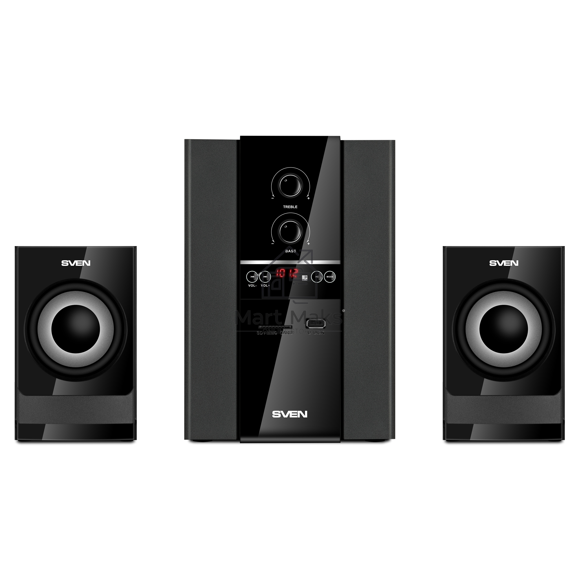 Колонки Sven MS-1821 2.1 черный 40Вт BT