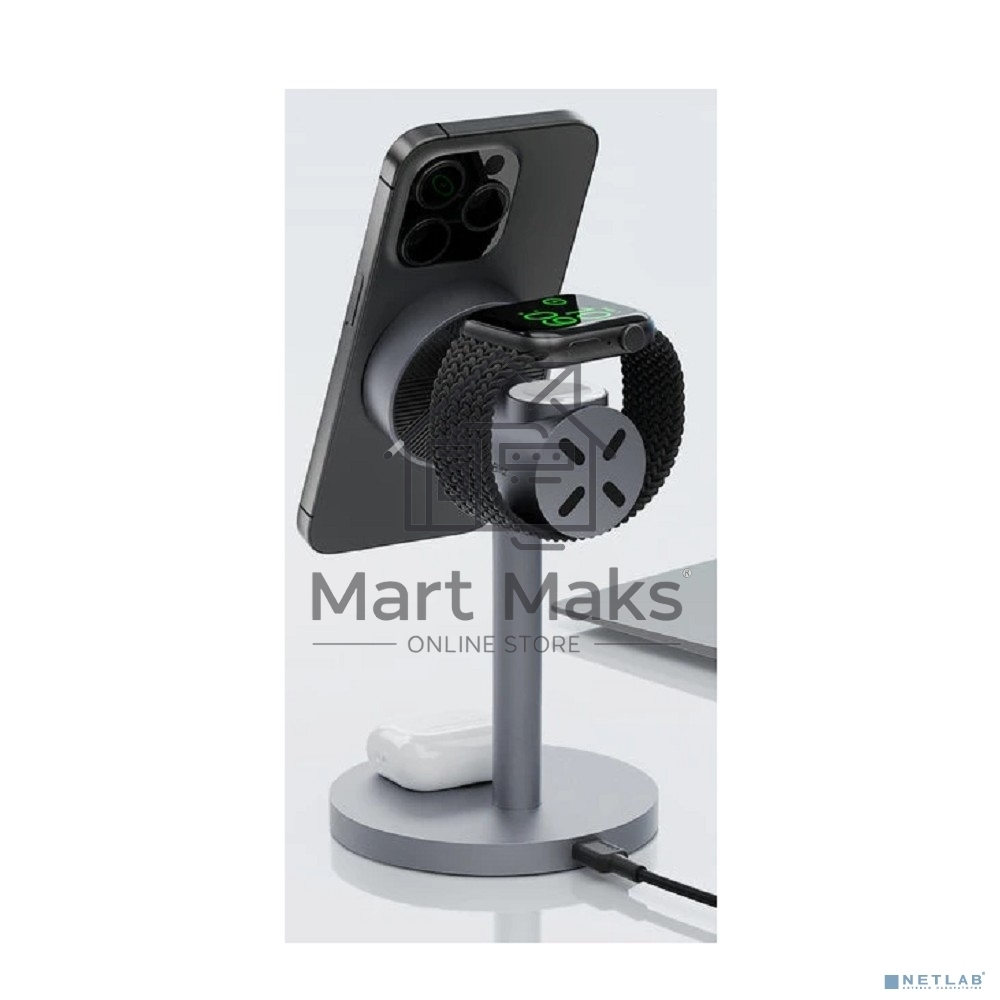 Беспроводное зарядное устройство Aukey LC-MC311 3in1 Qi2