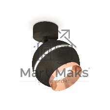 Комплект поворотного светильника Ambrella light XM1102005 SBK/PPG черный песок/золото розовое полированное MR16 GU5.3 LED 3W 4200K
