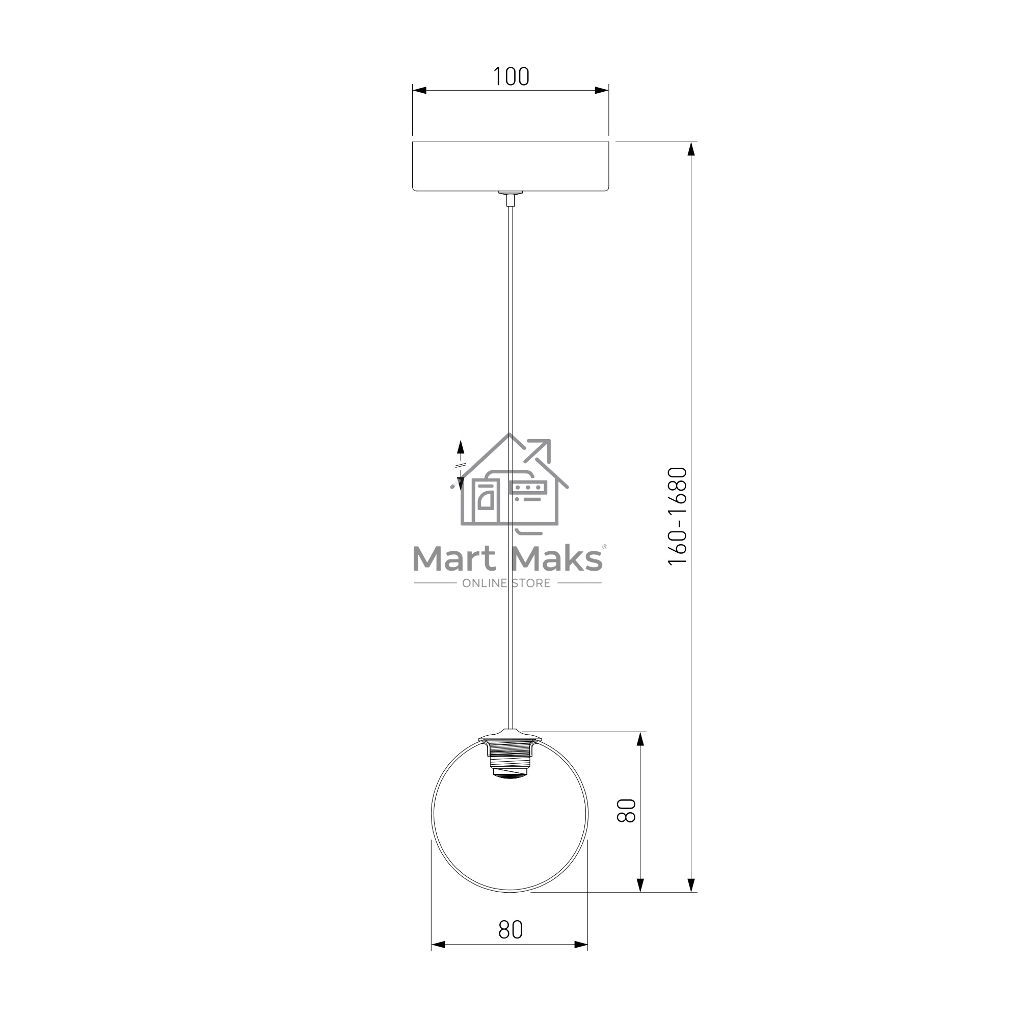 50234/1 LED / подвесной светильник / прозрачный