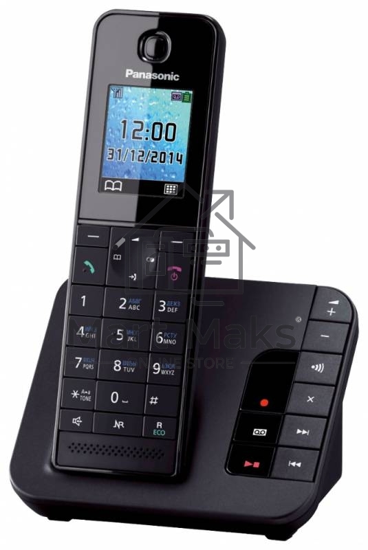 Телефон беспроводной (DECT) Panasonic KX-TGH220RUB черный АОН, Caller ID, 
