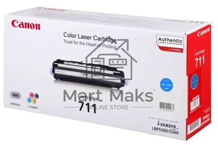 Картридж лазерный Canon 711C (1659B002) голубой, 6000 стр., для LBP5300/5360