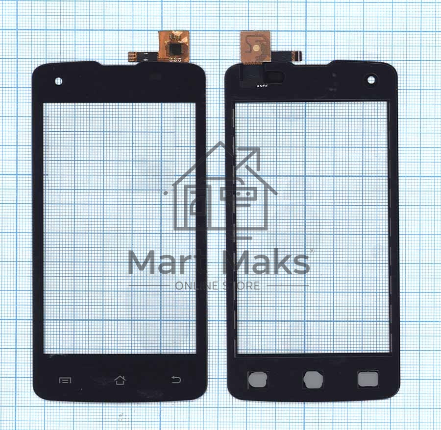Сенсорное стекло (тачскрин) для DNS S4006, черное