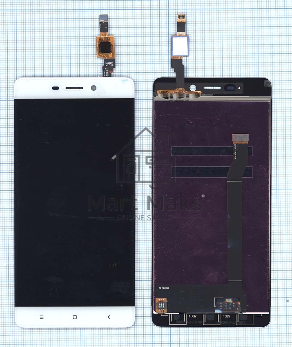 Дисплей для Xiaomi Redmi 4 белый