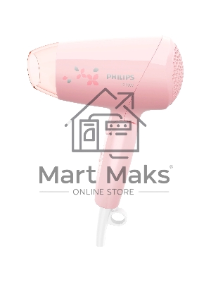 Фен Philips/Фен Philips, дорожный, мощность 1200Вт, 3 скорости, 3 режима работы, 1 насадка, черный