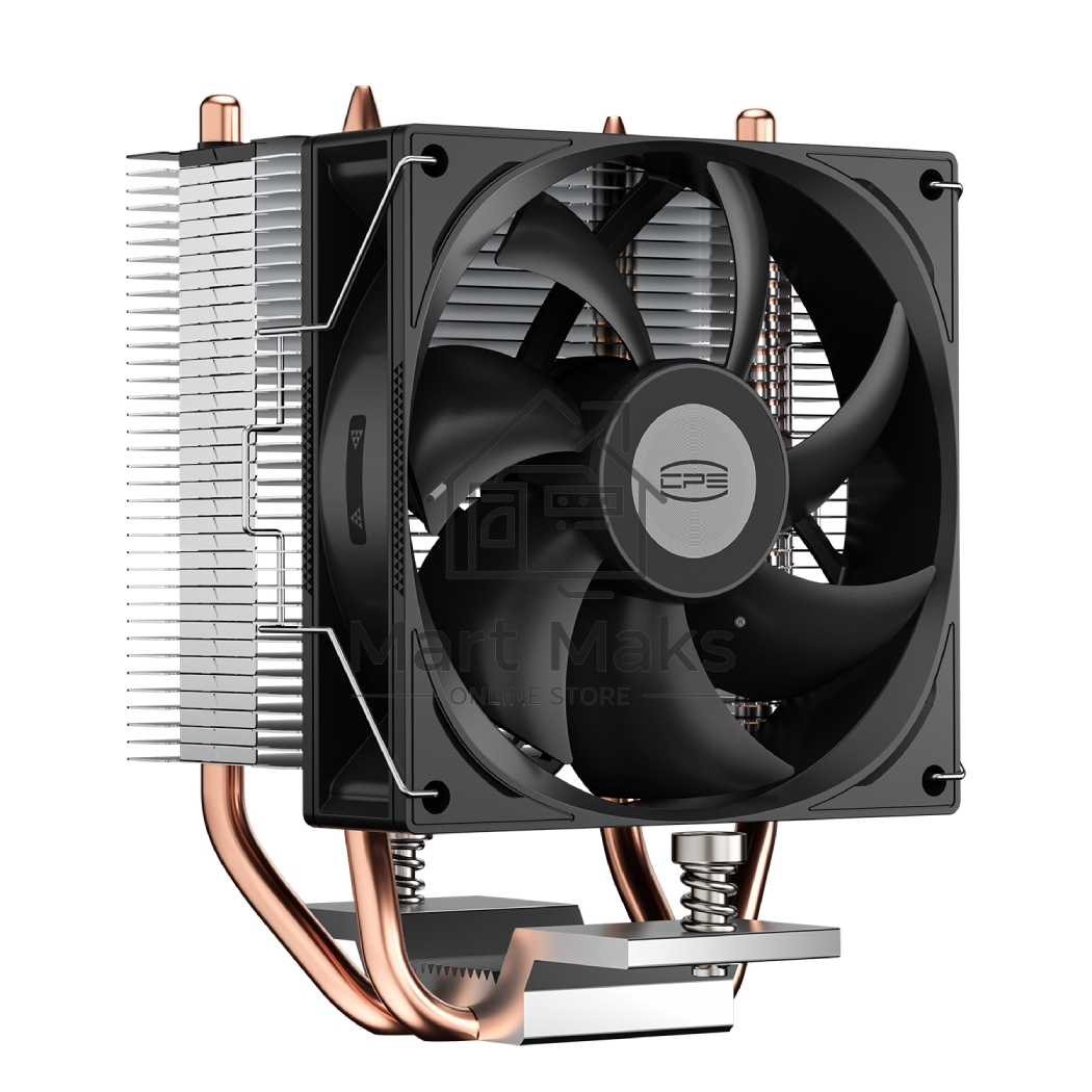 Кулер для процессора PCCooler R200 S115X/1200/1700/AM4/AM5 (TDP 110W, 90mm Non LED Fan, 2 тепловые трубки 6мм, 2200RPM, 28,3dBa)