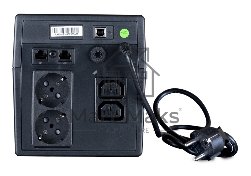 Источник бесперебойного питания ExeGate EP212518RUS Power Back UNB-1000 <1000VA, Black, 4 евророзетки>