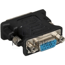 Переходник DVI-VGA Cablexpert A-DVI-VGA-BK, 29M/15F, черный, пакет
