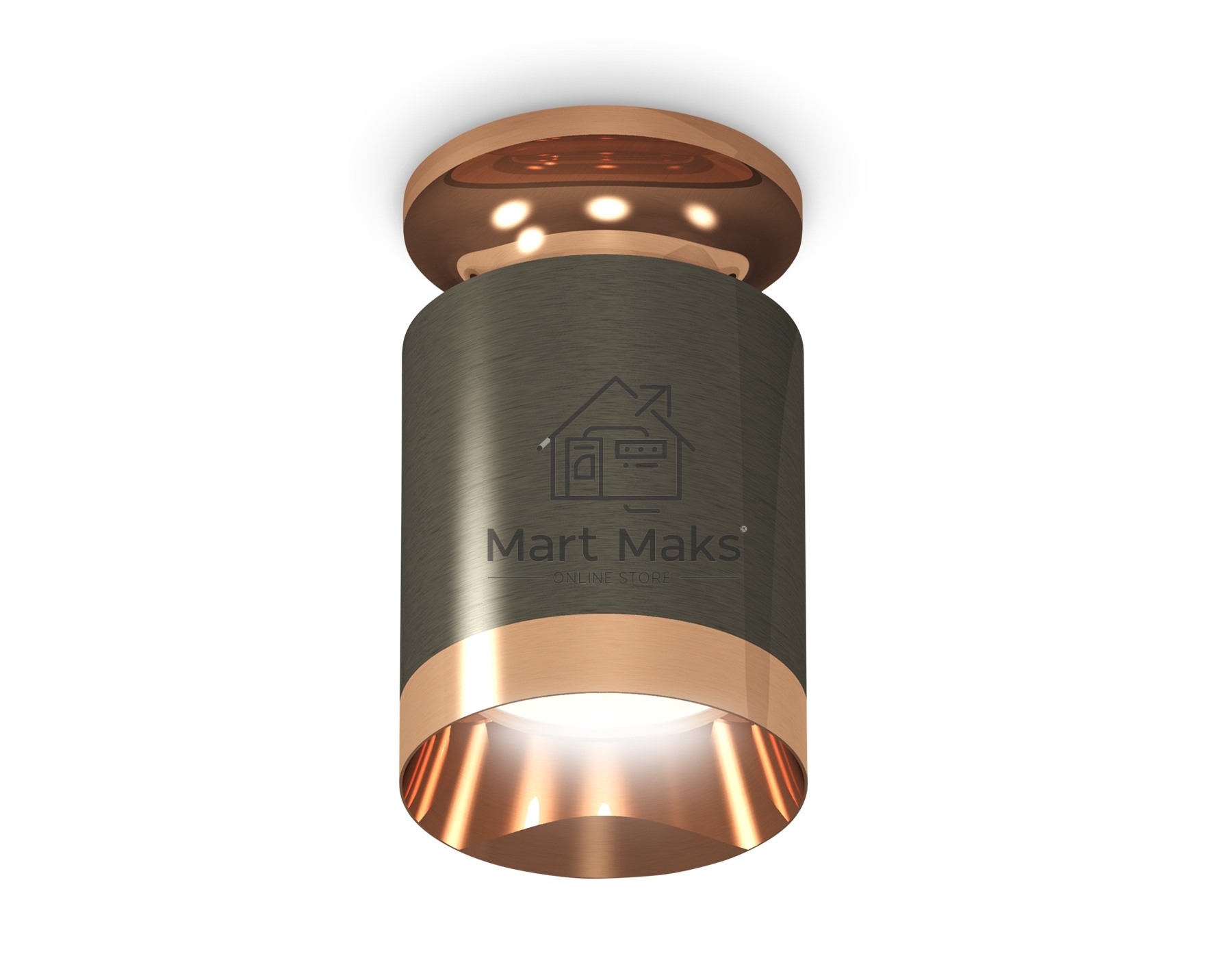 Светильник Ambrella Light XS6303160 DCH/PPG черный хром/золото розовое полированное MR16 GU5.3 (N6906, C6303, N6135)