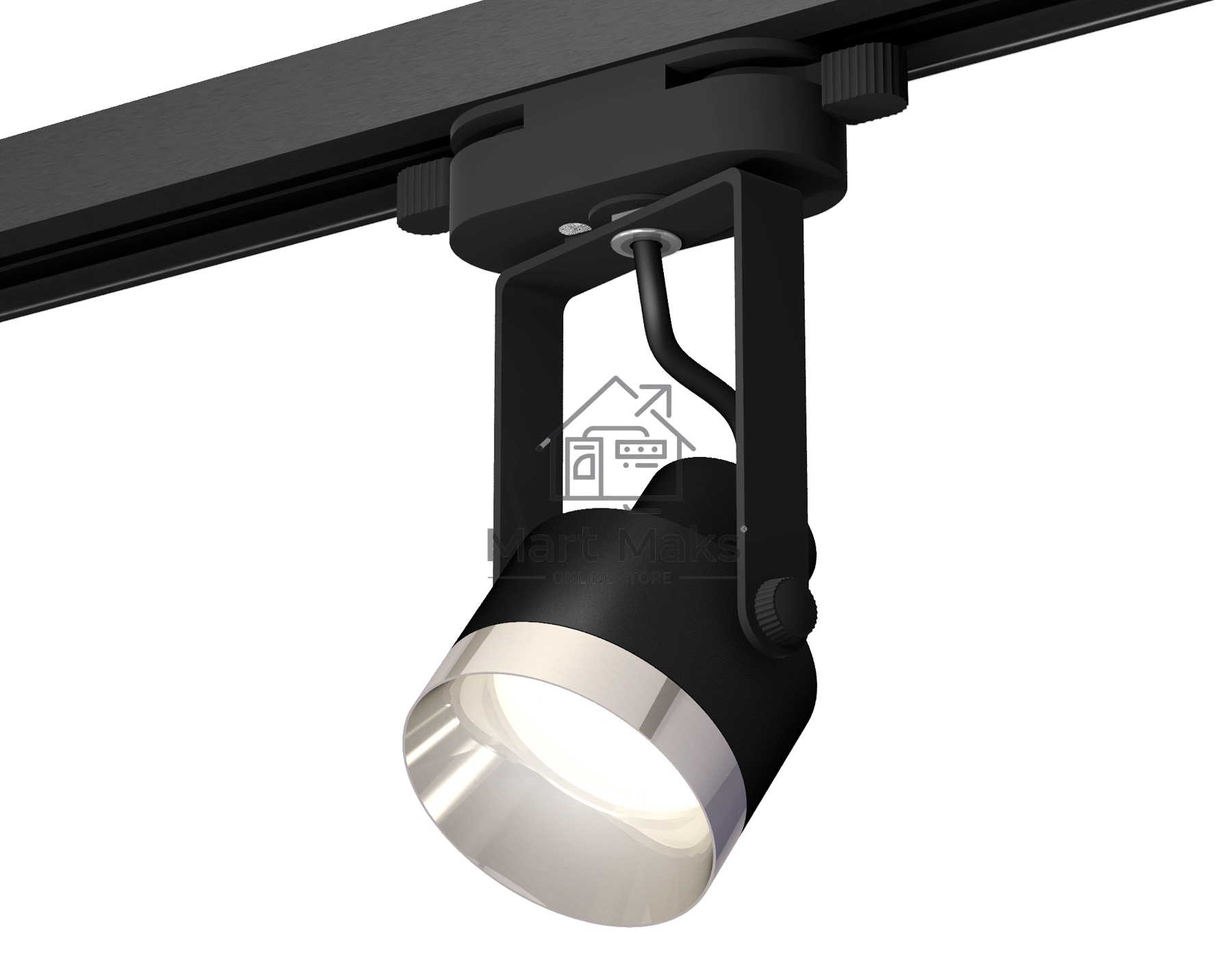 Светильник Ambrella light XT6602042 PBK/PSL черный полированный/серебро полированное MR16 GU10 (C6602, N6132)