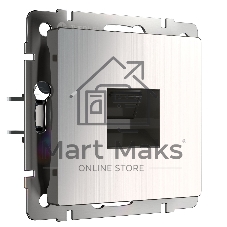 Розетка Ethernet RJ-45 (глянцевый никель)