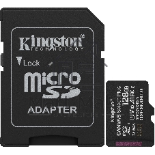 Флеш карта microSDXC 128Gb Kingston SDCS3/128Gb Canvas Select Plus + adapter