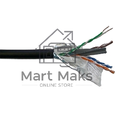Кабель LANMASTER UTP, 4 пары, кат. 6, с перегородкой, 550Mhz, PE, внешний, с водоблок. слоем, 305 м