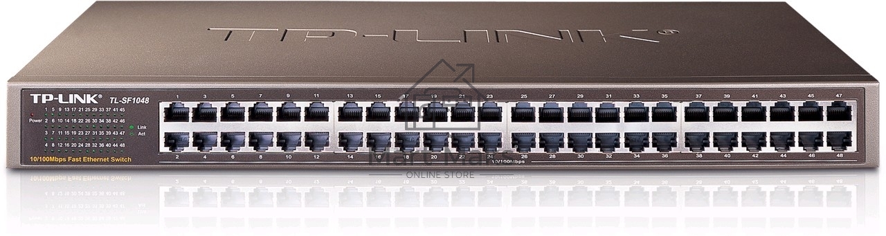Коммутатор TP-Link SMB TL-SF1048 48-port 10/100M Switch, 48 10/100M RJ45 ports, 1U 19-inch rack-mountable steel case
