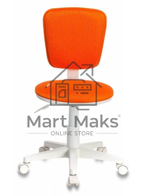 Кресло детское Бюрократ CH-W204NX/ORANGE оранжевый TW-96-1 (пластик белый)