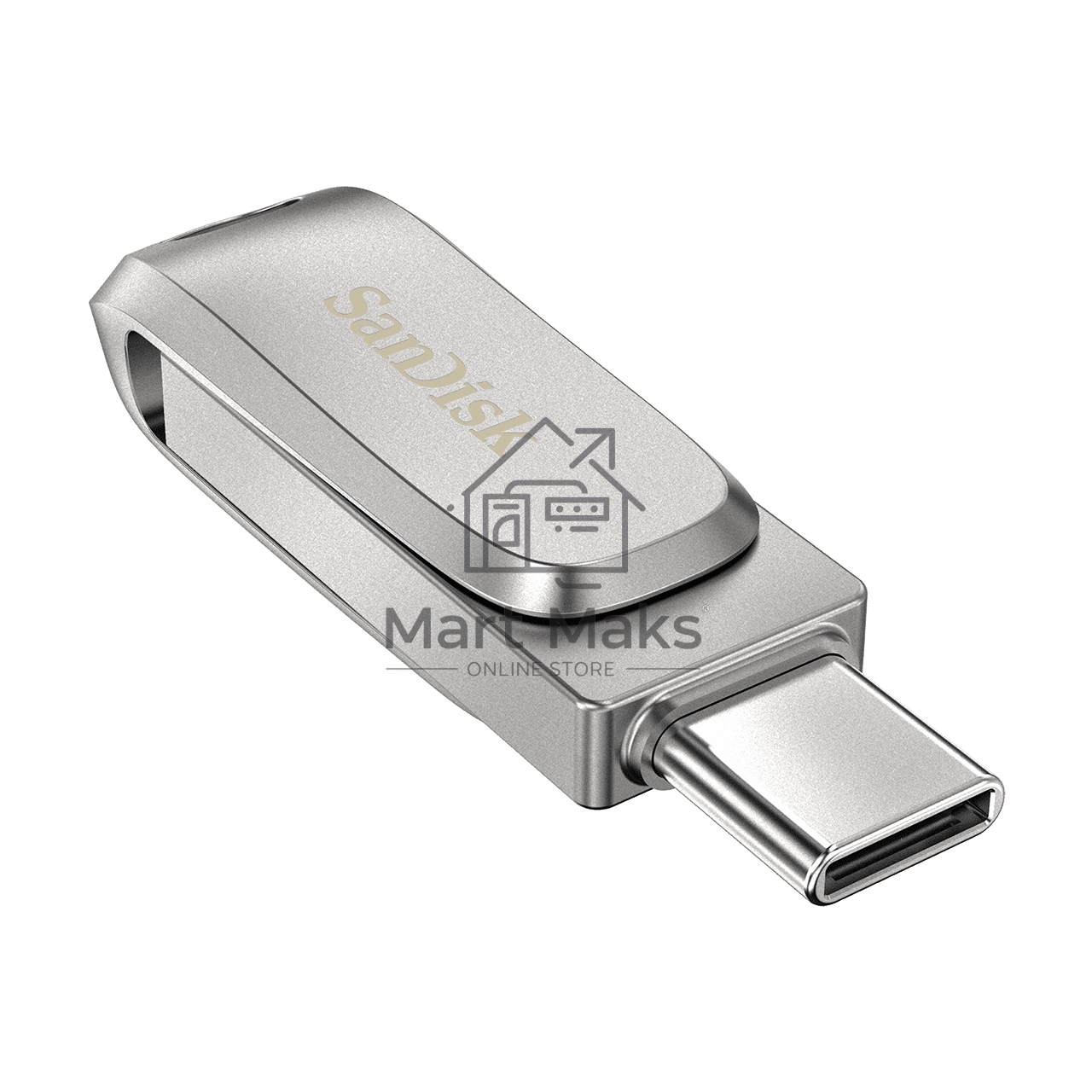 Флешка USB R/W Sandisk Ultra Dual Drive Luxe 32ГБ, USB3.0, серебристый