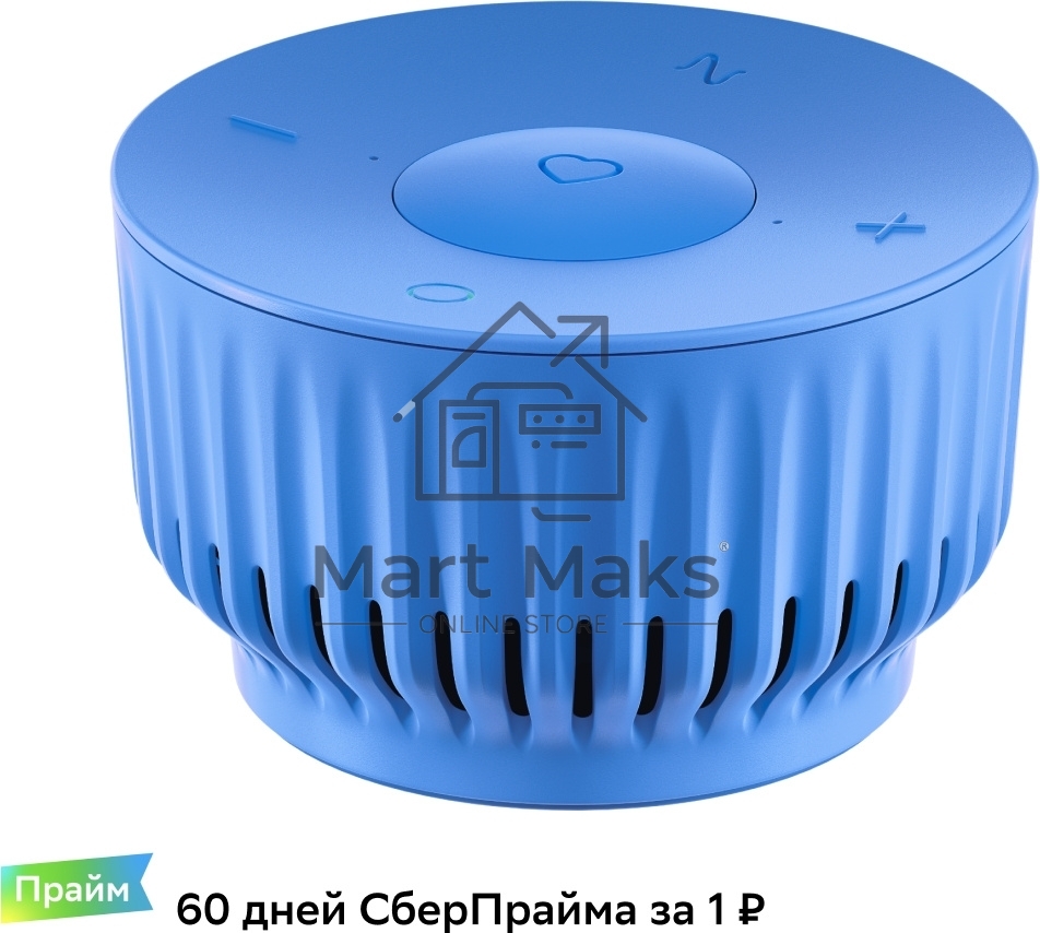 Умная колонка Sber SberBoom Mini, 5Вт, с голосовым ассистентом Салют, безоблачный голубой
