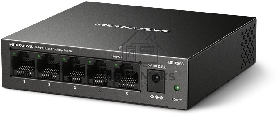 Настольный коммутатор Mercusys MS105GS с 5 гигабитными портам