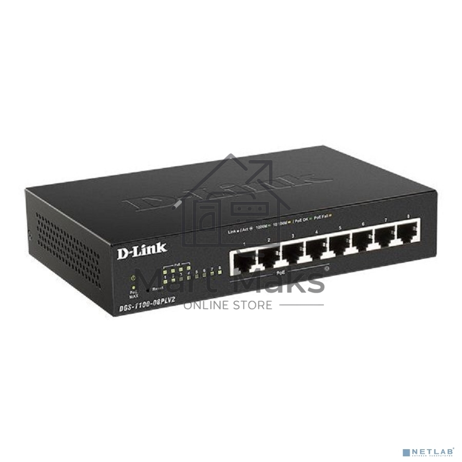 Коммутатор D-Link DGS-1100-08PLV2/A1A 8G настраиваемый