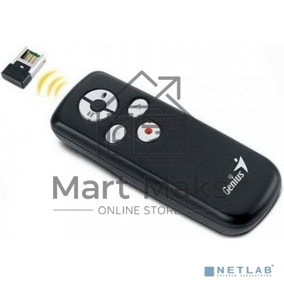 Презентер Genius Media Pointer 100 черный, радиоканал, USB, кнопки - 5
